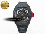 RM035 Carbon SONIC Best Edition Skeleton Dial on Black Rubber Strap Clone RMUL2 V2 - Görsel 3