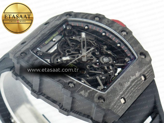 RM035 Carbon SONIC Best Edition Skeleton Dial on Black Rubber Strap Clone RMUL2 V2 - Görsel 7