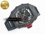 RM035 Carbon SONIC Best Edition Skeleton Dial on Black Rubber Strap Clone RMUL2 V2 - Görsel 8