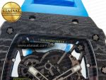 RM035 Carbon SONIC Best Edition Skeleton Dial on Blue Rubber Strap Clone RMUL2 V2 - Görsel 10