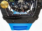 RM035 Carbon SONIC Best Edition Skeleton Dial on Blue Rubber Strap Clone RMUL2 V2 - Görsel 11