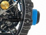 RM035 Carbon SONIC Best Edition Skeleton Dial on Blue Rubber Strap Clone RMUL2 V2 - Görsel 14