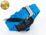 RM035 Carbon SONIC Best Edition Skeleton Dial on Blue Rubber Strap Clone RMUL2 V2 - Görsel 17