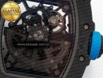 RM035 Carbon SONIC Best Edition Skeleton Dial on Blue Rubber Strap Clone RMUL2 V2 - Görsel 20