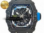 RM035 Carbon SONIC Best Edition Skeleton Dial on Blue Rubber Strap Clone RMUL2 V2 - Görsel 4