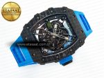 RM035 Carbon SONIC Best Edition Skeleton Dial on Blue Rubber Strap Clone RMUL2 V2 - Görsel 8