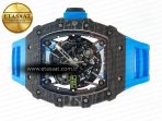 RM035 Carbon SONIC Best Edition Skeleton Dial on Blue Rubber Strap Clone RMUL2 V2 - Görsel 9