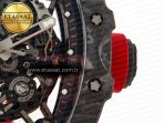 RM035 Carbon SONIC Best Edition Skeleton Dial on Red Rubber Strap Clone RMUL2 V2 - Görsel 13
