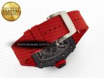 RM035 Carbon SONIC Best Edition Skeleton Dial on Red Rubber Strap Clone RMUL2 V2 - Görsel 17