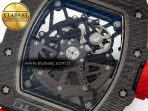 RM035 Carbon SONIC Best Edition Skeleton Dial on Red Rubber Strap Clone RMUL2 V2 - Görsel 19