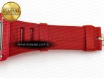 RM035 Carbon SONIC Best Edition Skeleton Dial on Red Rubber Strap Clone RMUL2 V2 - Görsel 24