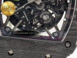 RM035 Carbon SONIC Best Edition Skeleton Dial on White Rubber Strap Clone RMUL2 V2 - Görsel 13