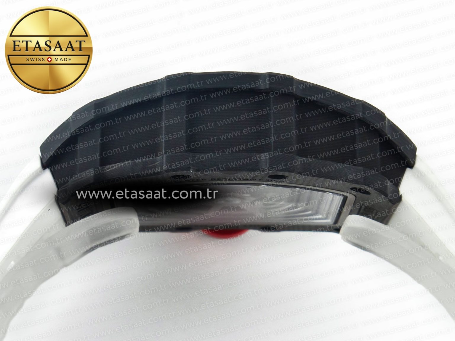 RM035 Carbon SONIC Best Edition Skeleton Dial on White Rubber Strap Clone RMUL2 V2 - Görsel 14