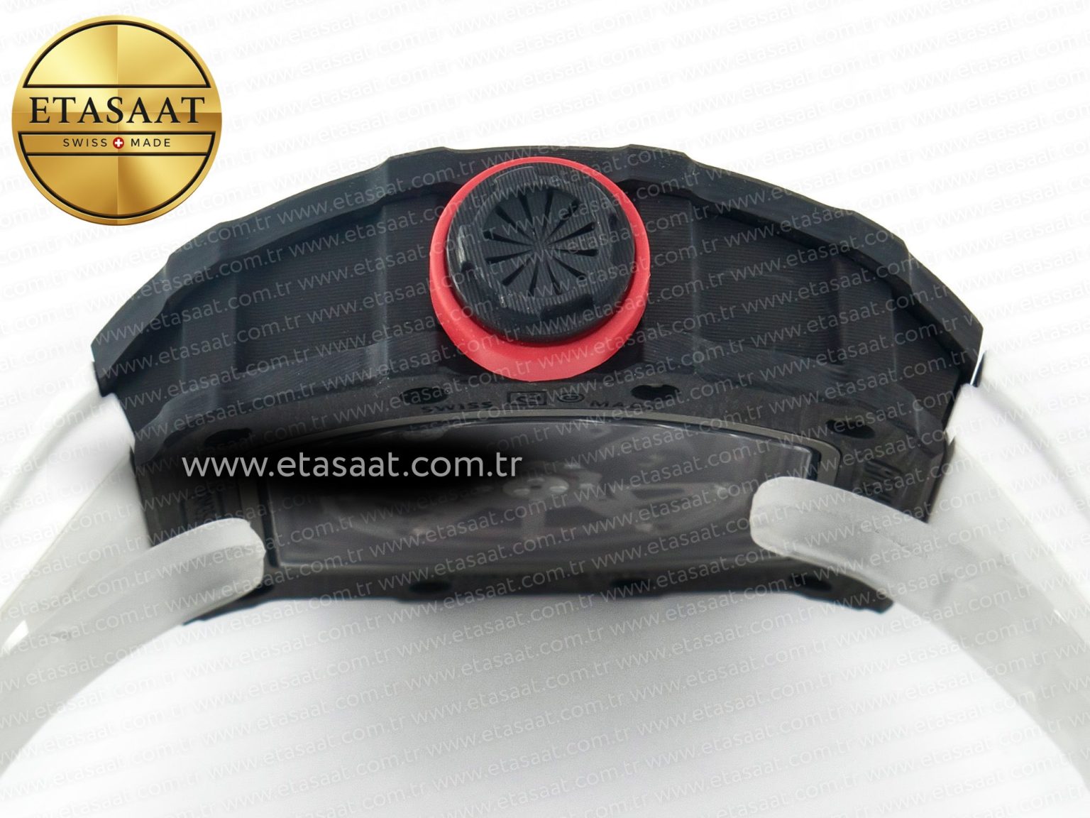 RM035 Carbon SONIC Best Edition Skeleton Dial on White Rubber Strap Clone RMUL2 V2 - Görsel 15