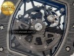 RM035 Carbon SONIC Best Edition Skeleton Dial on White Rubber Strap Clone RMUL2 V2 - Görsel 18