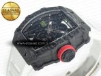 RM035 Carbon SONIC Best Edition Skeleton Dial on White Rubber Strap Clone RMUL2 V2 - Görsel 6