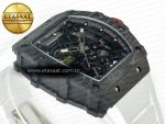 RM035 Carbon SONIC Best Edition Skeleton Dial on White Rubber Strap Clone RMUL2 V2 - Görsel 7
