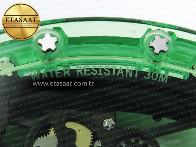 RM035 GREEN TRANSPARENT RMF BEST EDITION SKELETON DIAL ON TRANSLUCENT RUBBER STRAP CLONE RMUL2 - Görsel 20