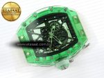 RM035 GREEN TRANSPARENT RMF BEST EDITION SKELETON DIAL ON TRANSLUCENT RUBBER STRAP CLONE RMUL2 - Görsel 6