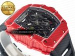 RM035 Red Carbon SONIC Best Edition Skeleton Dial on Black Rubber Strap Clone RMUL2 V2 - Görsel 5