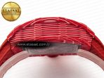 RM035 Red Carbon SONIC Best Edition Skeleton Dial on Red Rubber Strap Clone RMUL2 V2 - Görsel 15
