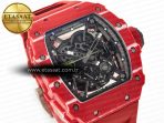 RM035 Red Carbon SONIC Best Edition Skeleton Dial on Red Rubber Strap Clone RMUL2 V2 - Görsel 7
