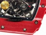 RM035 Red Carbon SONIC Best Edition Skeleton Dial on White Rubber Strap Clone RMUL2 V2 - Görsel 13