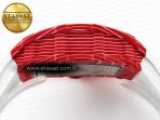 RM035 Red Carbon SONIC Best Edition Skeleton Dial on White Rubber Strap Clone RMUL2 V2 - Görsel 14