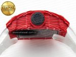 RM035 Red Carbon SONIC Best Edition Skeleton Dial on White Rubber Strap Clone RMUL2 V2 - Görsel 15