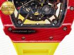 RM035 Red Carbon SONIC Best Edition Skeleton Dial on Yellow Rubber Strap Clone RMUL2 V2 - Görsel 10