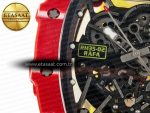 RM035 Red Carbon SONIC Best Edition Skeleton Dial on Yellow Rubber Strap Clone RMUL2 V2 - Görsel 12