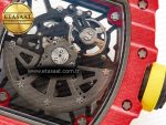 RM035 Red Carbon SONIC Best Edition Skeleton Dial on Yellow Rubber Strap Clone RMUL2 V2 - Görsel 20