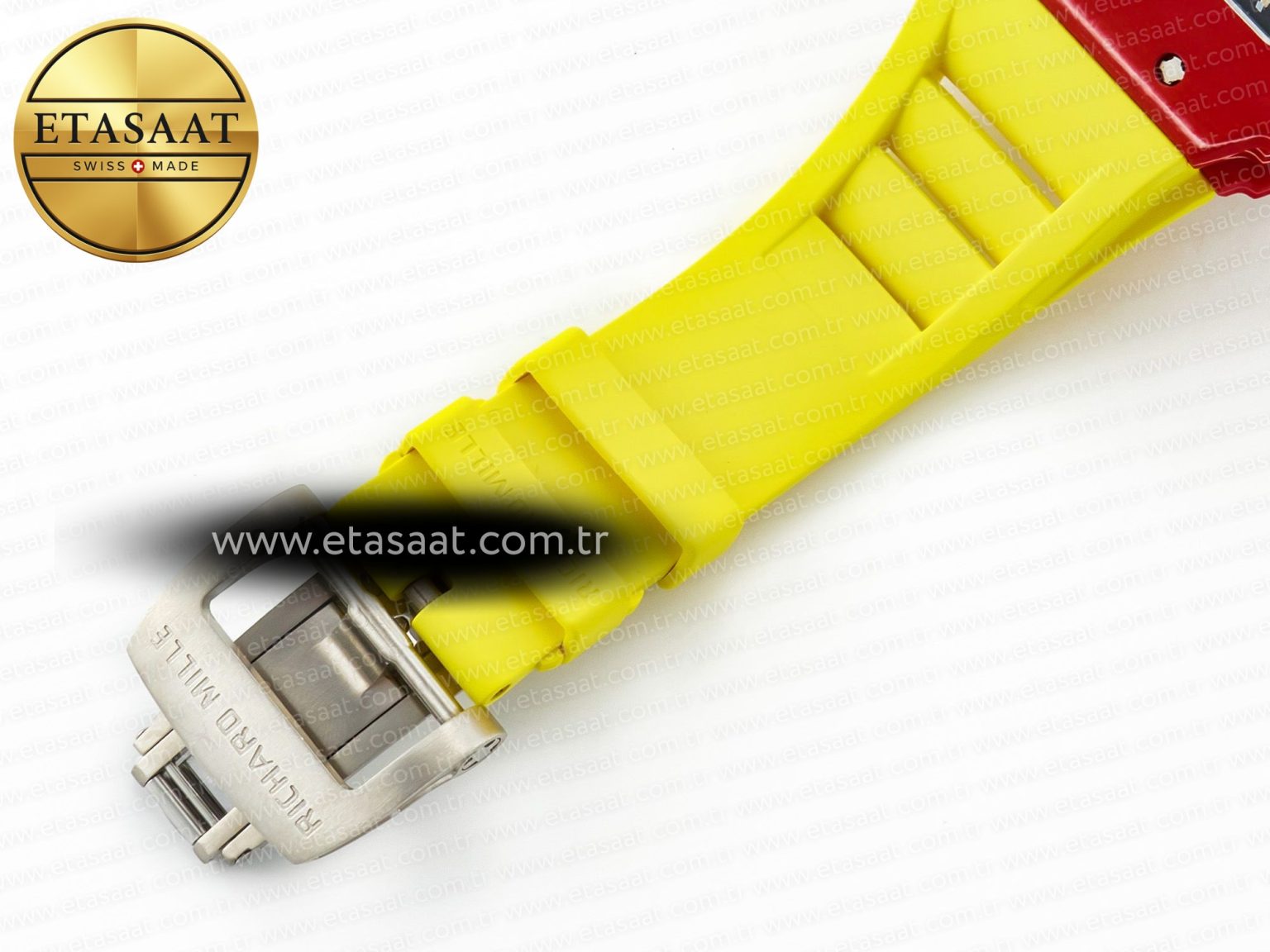 RM035 Red Carbon SONIC Best Edition Skeleton Dial on Yellow Rubber Strap Clone RMUL2 V2 - Görsel 22