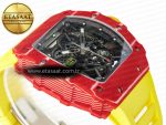 RM035 Red Carbon SONIC Best Edition Skeleton Dial on Yellow Rubber Strap Clone RMUL2 V2 - Görsel 7