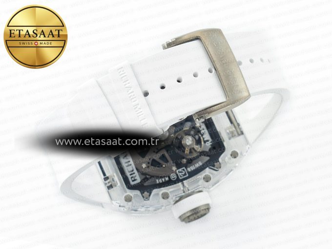 RM035 TRANSPARENT SONIC Best Edition Skeleton Dial on White Rubber Strap Clone RMUL2 V2 - Görsel 10