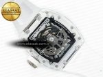 RM035 TRANSPARENT SONIC Best Edition Skeleton Dial on White Rubber Strap Clone RMUL2 V2 - Görsel 11