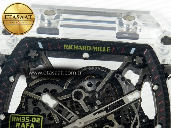 RM035 TRANSPARENT SONIC Best Edition Skeleton Dial on White Rubber Strap Clone RMUL2 V2 - Görsel 12