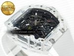 RM035 TRANSPARENT SONIC Best Edition Skeleton Dial on White Rubber Strap Clone RMUL2 V2 - Görsel 7