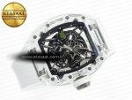 RM035 TRANSPARENT SONIC Best Edition Skeleton Dial on White Rubber Strap Clone RMUL2 V2 - Görsel 8