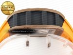 RM052-05 Brown Ceramic Bezel Carbon Case YSF Best Edition Skeleton Dial on Orange Rubber Strap Tourbillon - Görsel 13