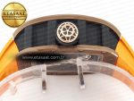 RM052-05 Brown Ceramic Bezel Carbon Case YSF Best Edition Skeleton Dial on Orange Rubber Strap Tourbillon - Görsel 14