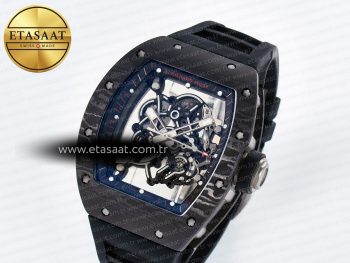 RM055 NTPT UOKF 1:1 Best Edition Black Inner Bezel Black Crown on Black Rubber Strap RMUL2 Super Clone
