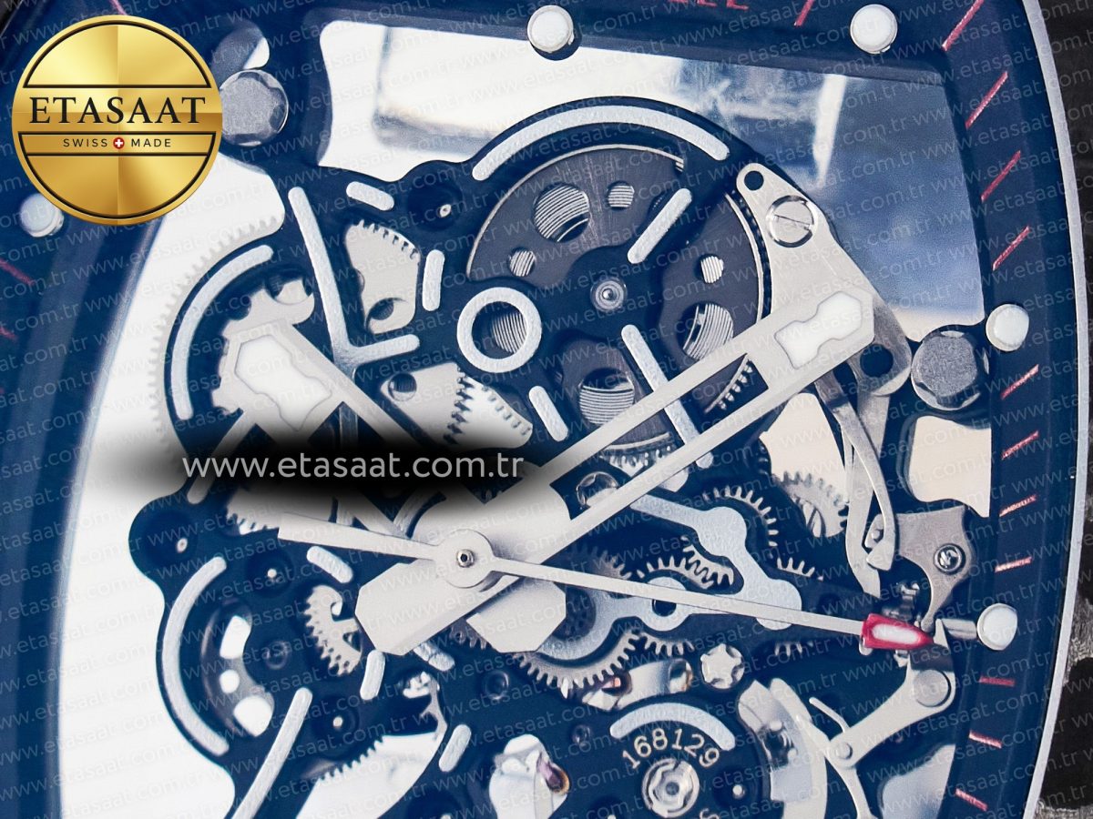 RM055 NTPT UOKF 1:1 Best Edition Black Inner Bezel Black Crown on Black Rubber Strap RMUL2 Super Clone - Görsel 10