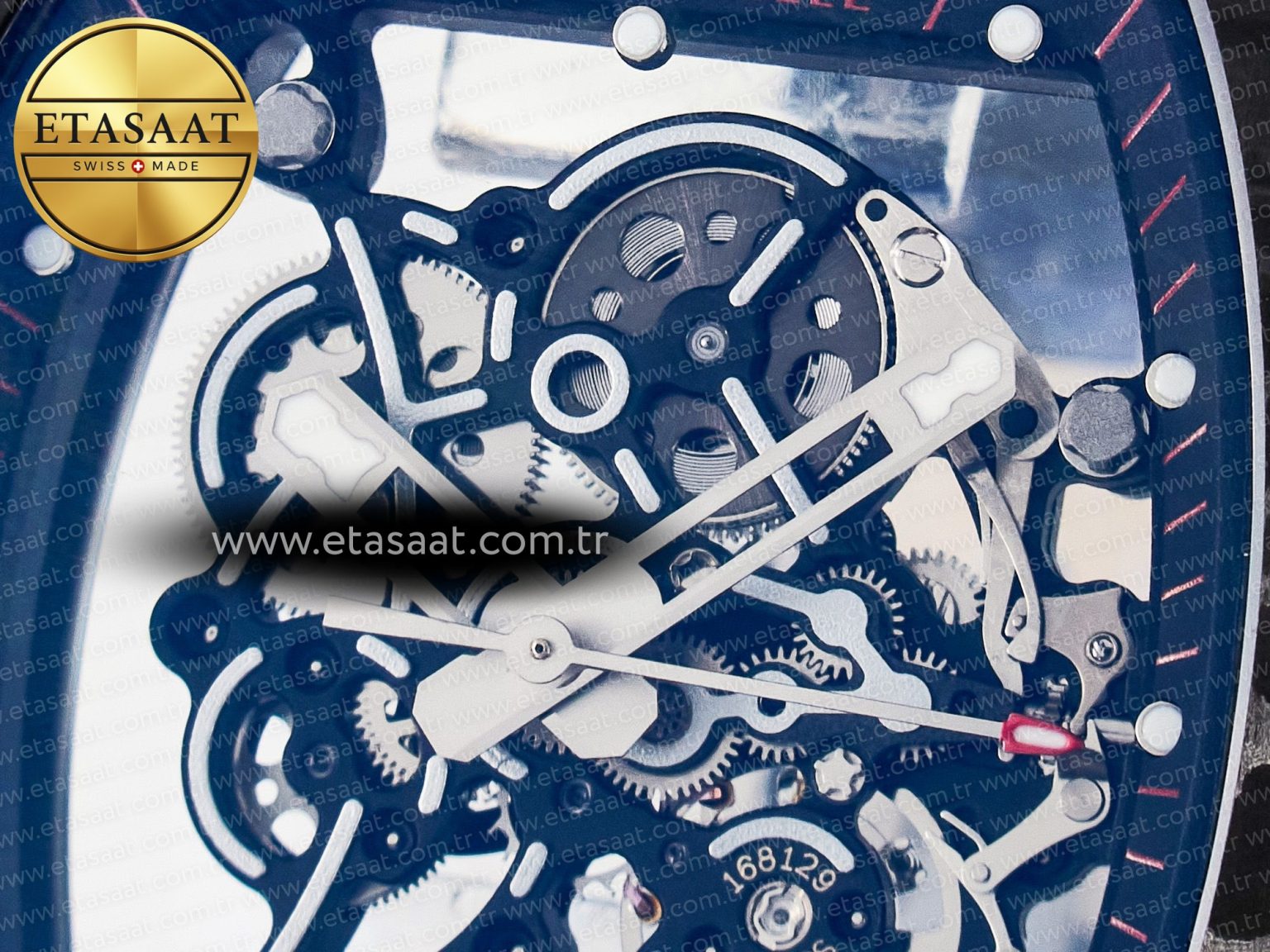 RM055 NTPT UOKF 1:1 Best Edition Black Inner Bezel Black Crown on Black Rubber Strap RMUL2 Super Clone - Görsel 10