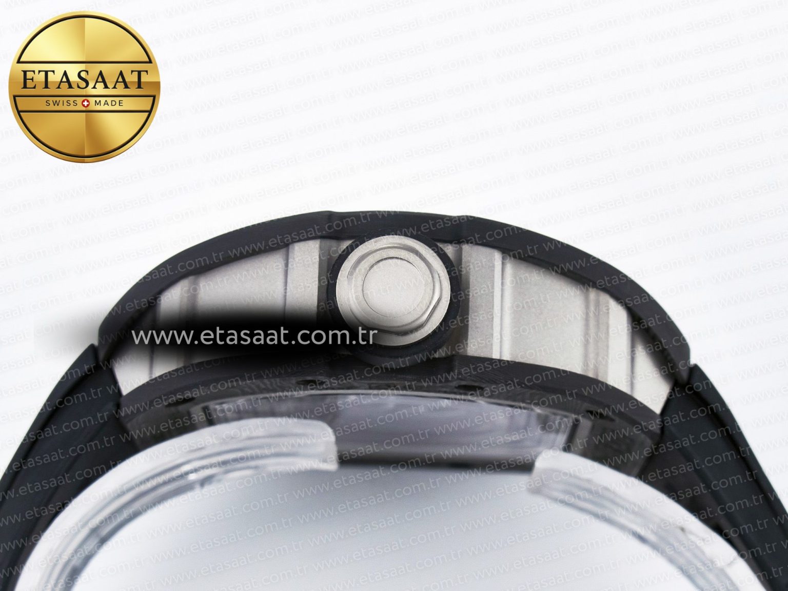 RM055 NTPT UOKF 1:1 Best Edition Black Inner Bezel Black Crown on Black Rubber Strap RMUL2 Super Clone - Görsel 15