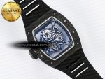 RM055 NTPT UOKF 1:1 Best Edition Black Inner Bezel Black Crown on Black Rubber Strap RMUL2 Super Clone - Görsel 17