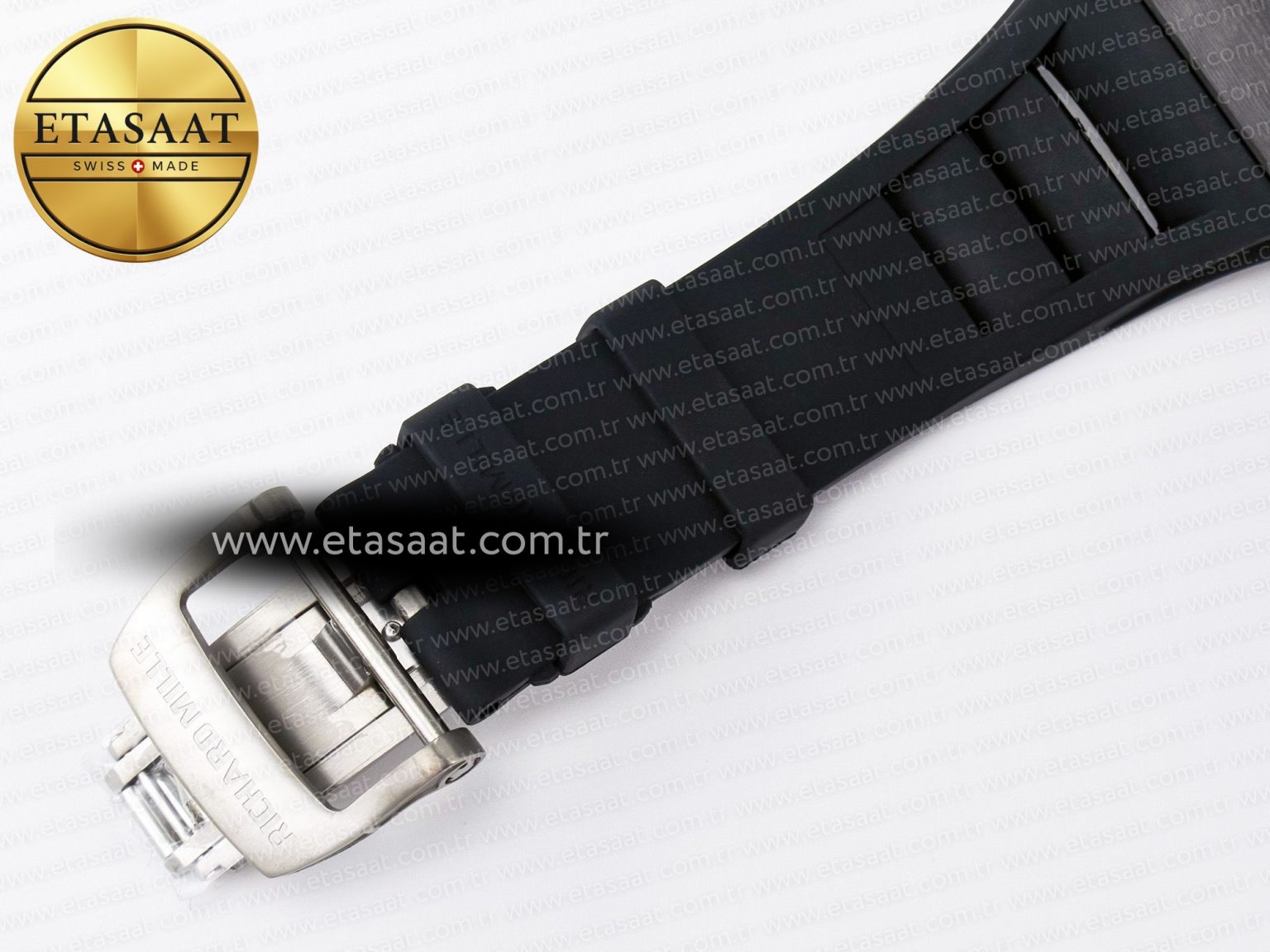 RM055 NTPT UOKF 1:1 Best Edition Black Inner Bezel Black Crown on Black Rubber Strap RMUL2 Super Clone - Görsel 21