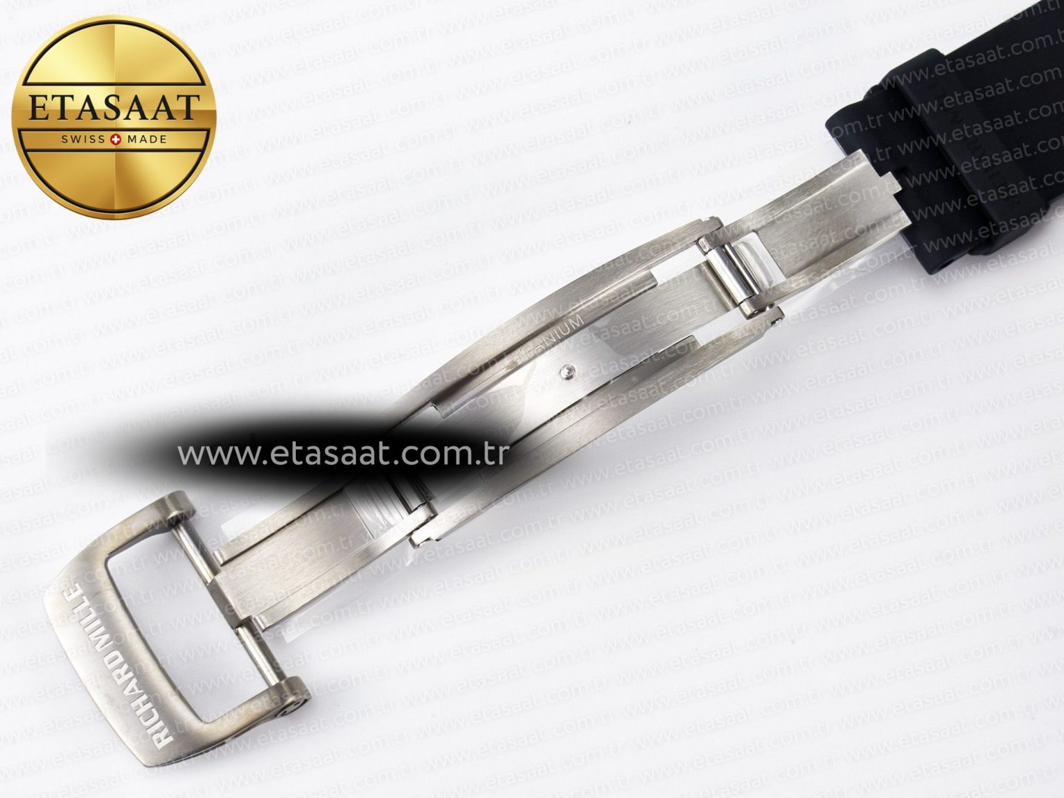 RM055 NTPT UOKF 1:1 Best Edition Black Inner Bezel Black Crown on Black Rubber Strap RMUL2 Super Clone - Görsel 24