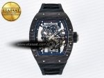 RM055 NTPT UOKF 1:1 Best Edition Black Inner Bezel Black Crown on Black Rubber Strap RMUL2 Super Clone - Görsel 3