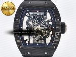 RM055 NTPT UOKF 1:1 Best Edition Black Inner Bezel Black Crown on Black Rubber Strap RMUL2 Super Clone - Görsel 4